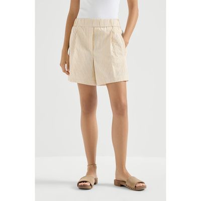 Brunello Cucinelli Brunello Cucinelli Striped seersucker shorts