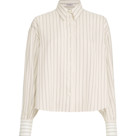 Brunello Cucinelli Brunello Cucinelli Striped silk poplin shirt with monili