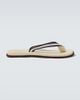Brunello Cucinelli Brunello Cucinelli Striped thong sandals - 1