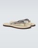 Brunello Cucinelli Brunello Cucinelli Striped thong sandals - 5
