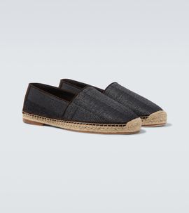 Brunello Cucinelli Brunello Cucinelli Suede-trimmed espadrilles