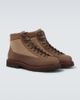 Brunello Cucinelli Brunello Cucinelli Suede-trimmed lace-up boots - 1