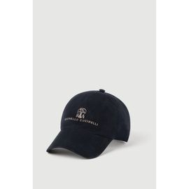 Brunello Cucinelli Brunello Cucinelli Suede baseball cap with embroidered logo