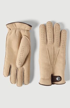 Brunello Cucinelli Brunello Cucinelli Suede curly shearling gloves