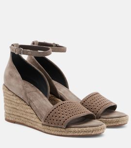 Brunello Cucinelli Brunello Cucinelli Suede espadrille wedges