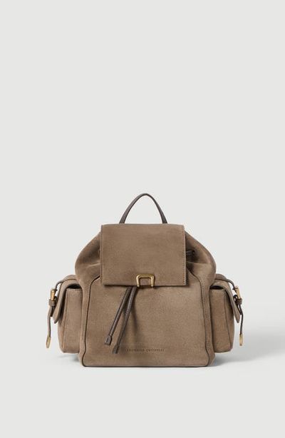 Brunello Cucinelli Brunello Cucinelli Suede sartorial backpack
