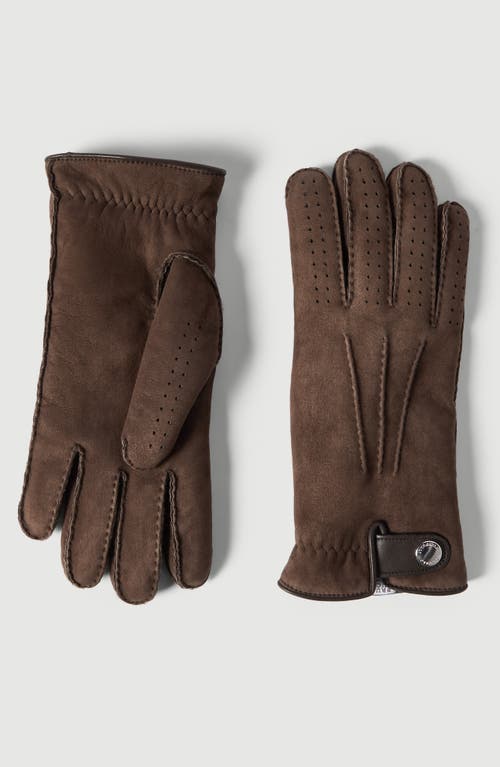 Brunello Cucinelli Brunello Cucinelli Suede shearling gloves