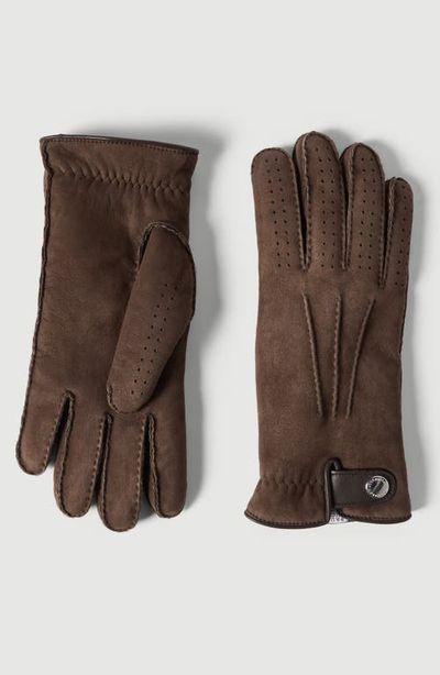 Brunello Cucinelli Brunello Cucinelli Suede shearling gloves