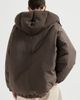 Brunello Cucinelli Brunello Cucinelli Techno cotton taffeta outerwear jacket with detachable knit hood and shiny zipper pull - 3