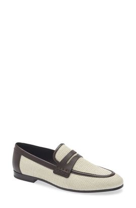 Brunello Cucinelli Brunello Cucinelli Techno Raffia Penny Loafer