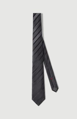 Brunello Cucinelli Brunello Cucinelli Texured tone-on-tone stripe silk tie