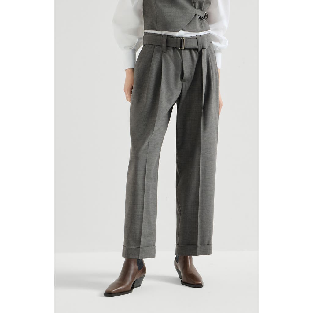 Brunello Cucinelli Brunello Cucinelli Tropical luxury wool baggy sartorial trousers