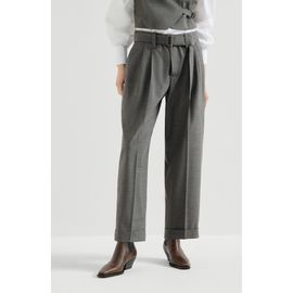 Brunello Cucinelli Brunello Cucinelli Tropical luxury wool baggy sartorial trousers