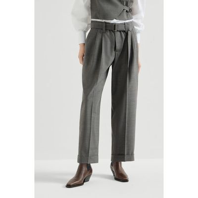 Brunello Cucinelli Brunello Cucinelli Tropical luxury wool baggy sartorial trousers