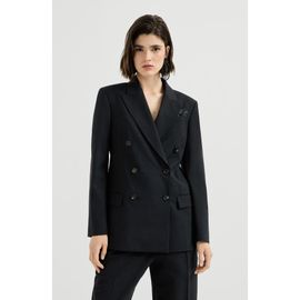Brunello Cucinelli Brunello Cucinelli Tropical luxury wool blazer with monili