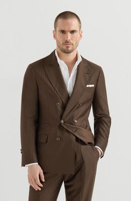 Brunello Cucinelli Brunello Cucinelli Virgin wool and cashmere one-and-a-half breasted deconstructed blazer