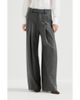 Brunello Cucinelli Brunello Cucinelli Virgin wool and cashmere twill flannel pleated barrel trousers with monili - 1