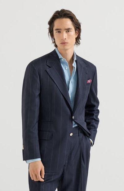 Brunello Cucinelli Brunello Cucinelli Virgin wool chalk stripe Tailor blazer