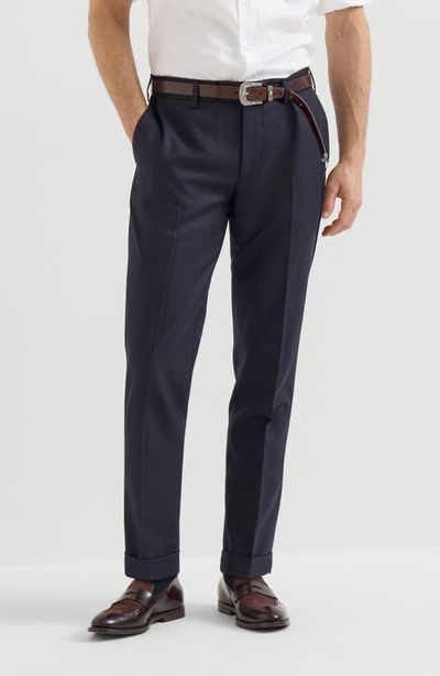 Brunello Cucinelli Brunello Cucinelli Virgin wool flannel Italian fit trousers
