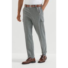 Brunello Cucinelli Brunello Cucinelli Virgin wool flannel trousers with cargo pockets