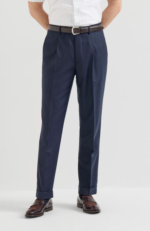 Brunello Cucinelli Brunello Cucinelli Virgin wool flannel trousers with pleat