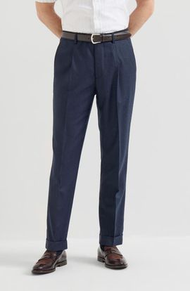 Brunello Cucinelli Brunello Cucinelli Virgin wool flannel trousers with pleat