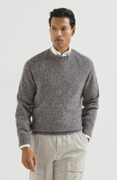 Brunello Cucinelli Brunello Cucinelli Virgin wool, silk and cashmere chiné sweater