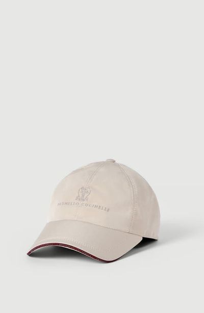 Brunello Cucinelli Brunello Cucinelli Water-resistant microfiber baseball cap with embroidered logo