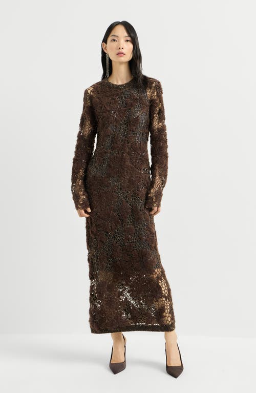 Brunello Cucinelli Brunello Cucinelli Whispering bloom embroidery knit dress