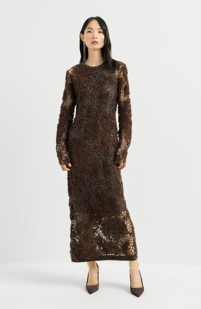Brunello Cucinelli Brunello Cucinelli Whispering bloom embroidery knit dress