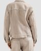 Brunello Cucinelli Brunello Cucinelli Women's Beige Lamé Denim Four-pocket Outerwear Jacket - 4
