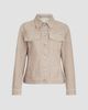 Brunello Cucinelli Brunello Cucinelli Women's Beige Lamé Denim Four-pocket Outerwear Jacket - 7