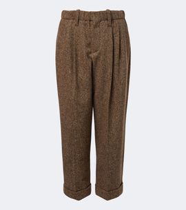 Brunello Cucinelli Brunello Cucinelli Wool-blend cropped wide-leg pants