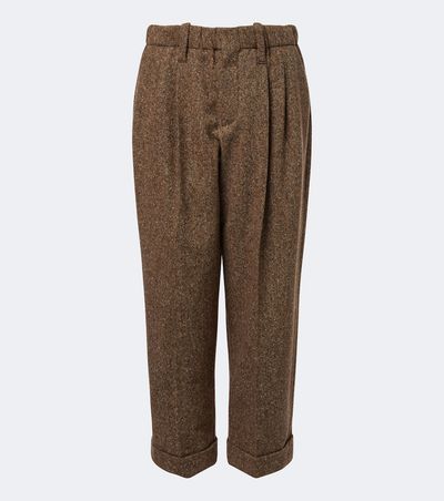 Brunello Cucinelli Brunello Cucinelli Wool-blend cropped wide-leg pants