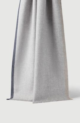 Brunello Cucinelli Brunello Cucinelli Wool and cashmere diagonal scarf with striped edge