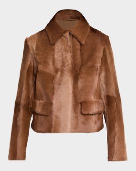Brunello Cucinelli Capretta Goat Shearling Single-Breasted Jacket