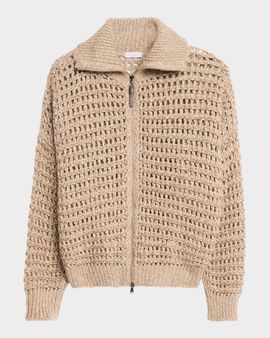 Brunello Cucinelli Cashmere-Blend Chunky-Knit Cardigan