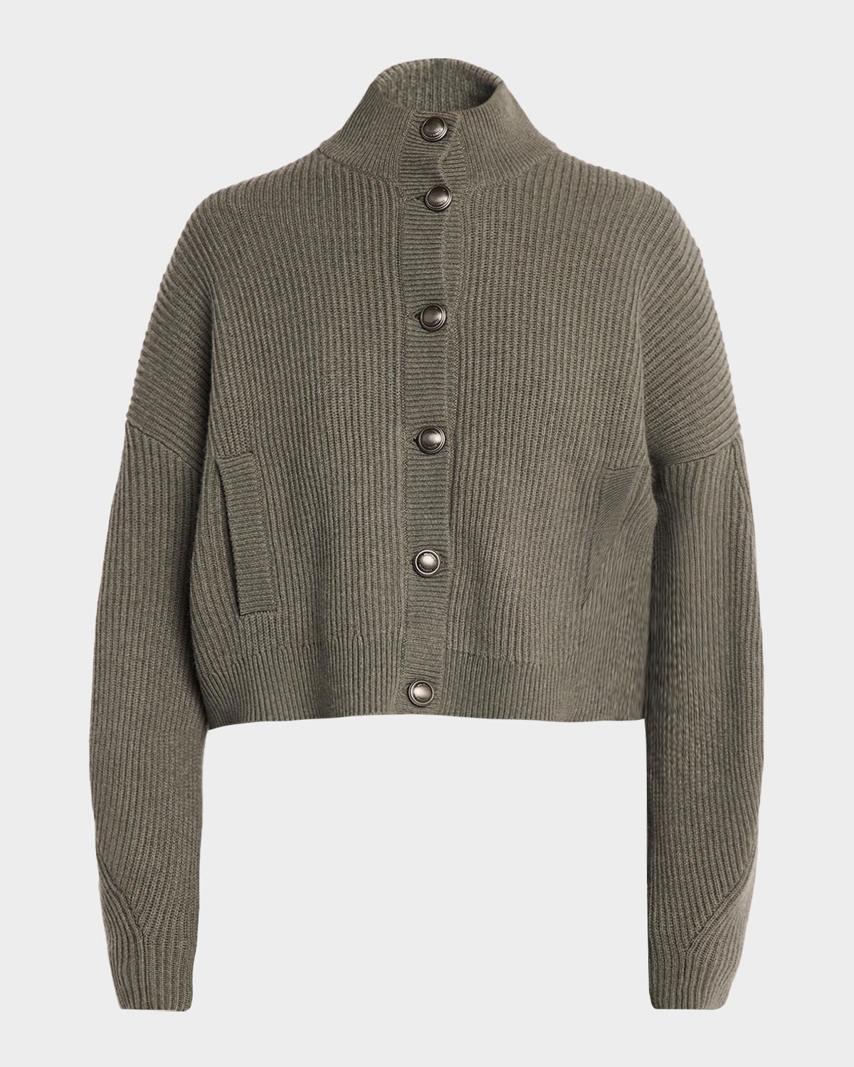 Brunello Cucinelli Cashmere-Blend Timeless Buttoned Sweater