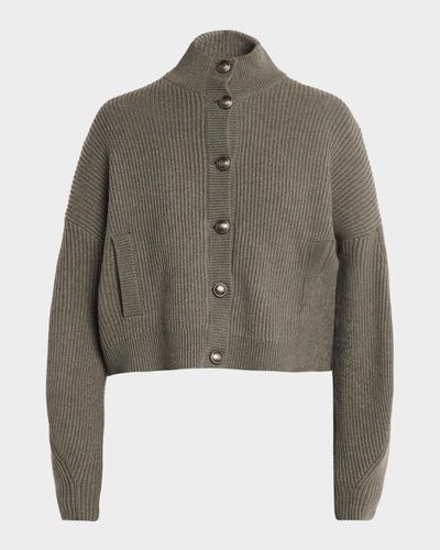 Brunello Cucinelli Cashmere-Blend Timeless Buttoned Sweater