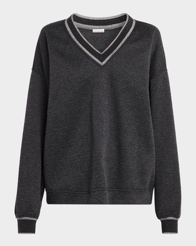 Brunello Cucinelli Cashmere-Cotton V-Neck Sweater
