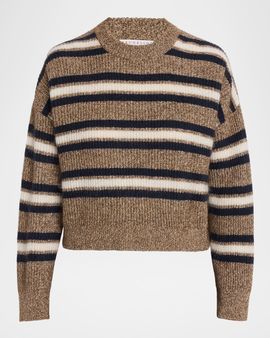 Brunello Cucinelli Cashmere-Mohair Striped Sweater