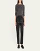 Brunello Cucinelli Cashmere-Silk Lurex Long-Sleeve Top - 2