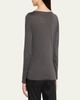 Brunello Cucinelli Cashmere-Silk Lurex Long-Sleeve Top - 3