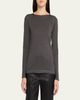 Brunello Cucinelli Cashmere-Silk Lurex Long-Sleeve Top - 4
