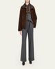Brunello Cucinelli Cashmere-Wool Wide-Legs Trousers - 2