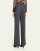 Brunello Cucinelli Cashmere-Wool Wide-Legs Trousers - 3