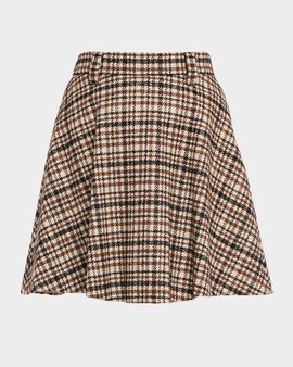 Brunello Cucinelli Checked Wool-Alpaca Mini Circle Skirt