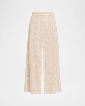 Brunello Cucinelli Chevron Sequined Double-Slit Skirt