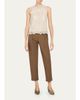 Brunello Cucinelli Cotton Straight-Leg Ankle Pull-On Pants - 2