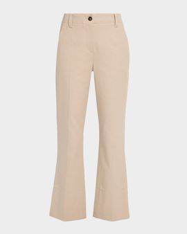 Brunello Cucinelli Cotton Twill Kickflare Ankle Pants
